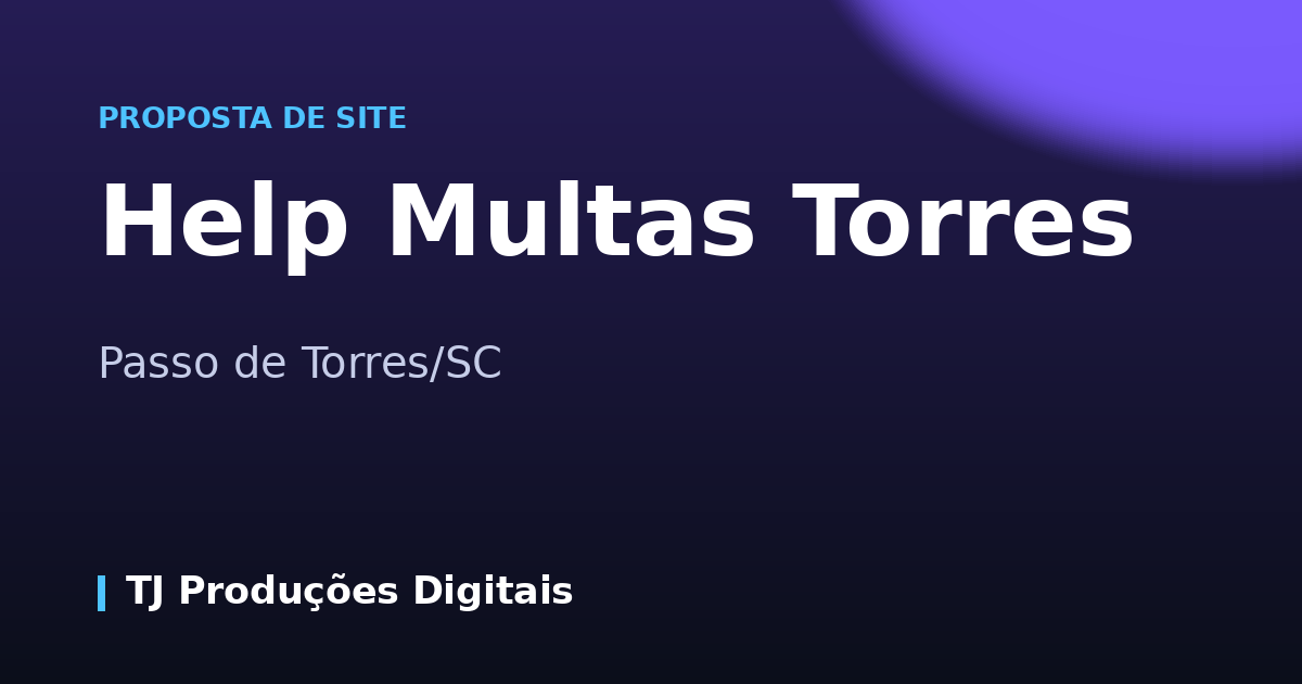 Prévia do site da Help Multas Torres